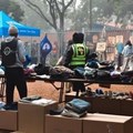 Volunteers unpacking & sorting clothing at The Haven Night Shelter (Image supplied)