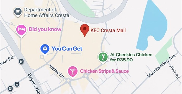 Mediology and Cheekies Chicken hack Google Maps to take on KFC and Chicken Licken