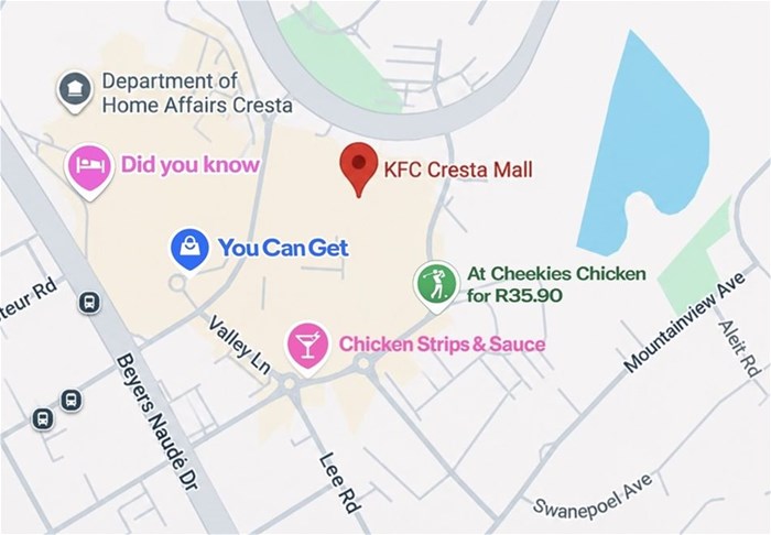 Mediology and Cheekies Chicken hack Google Maps to take on KFC and Chicken Licken