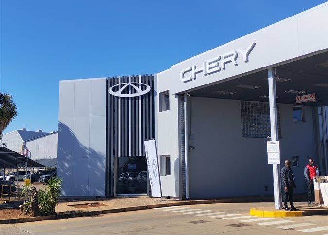 The entrance to the Rosslyn factory now sports Chery logos | image credit: Imran Salie