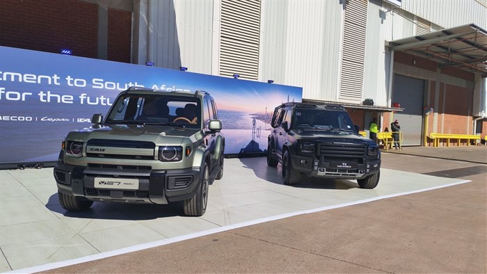 An Icaur V27 Reev and a Jetour T2 Dark Warrior seen at the opening of Chery Rosslyn | image credit: Imran Salie