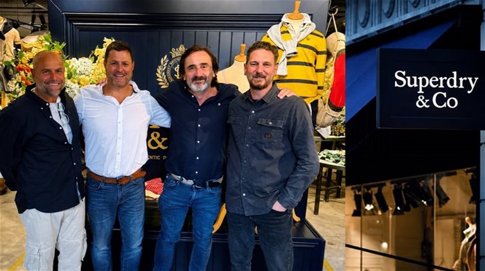 L to R: Keith Bushby; Albert Venter;Julian Dunkerton, co-founder and CEO (Superdry & Co) and Marcel Schmitz. Image supplied