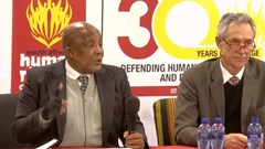 Motsoaledi speaks at the SAHRC. Source: YouTube.