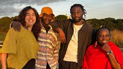The 5th AuthenticA Series Lab, a screenwriters programme from South Africa-based non-profit Realness Institute, is now open for applications. The 4th edition's (last year) cohort at the first in-person workshop (left to right) Reem Morsi, Gamel Apalayine, Jolade Olusanya, Mona Ombogo (Image supplied)