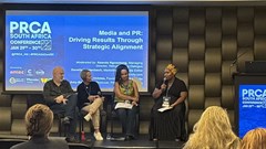Danette Breitenbach (second left) at the PRCA conference 2025.