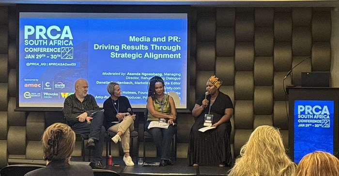 Danette Breitenbach (second left) at the PRCA conference 2025.