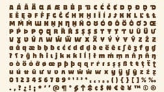 Oja Display is an expressive display typeface inspired by the Oja, a traditional flute from Eastern Nigeria. Source: Type Director's Club.