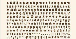 Oja Display is an expressive display typeface inspired by the Oja, a traditional flute from Eastern Nigeria. Source: Type Director's Club.