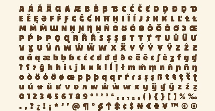 Oja Display is an expressive display typeface inspired by the Oja, a traditional flute from Eastern Nigeria. Source: Type Director's Club.