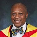 Professor Ntobeko Ntusi, SAMRC President and CEO, receives his Honorary Doctor of Medical Sciences degree from the University of Glasgow in Scotland. Source: