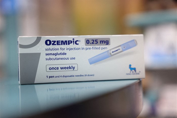 A box of Ozempic made by Novo Nordisk is seen at a pharmacy in London, Britain. Image credit: Reuters/Hollie Adams/File Photo
