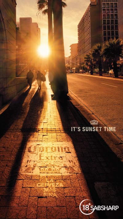 Corona. It’s sunset time