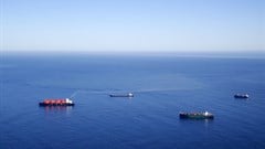 LNG carriers, designed for transporting liquefied natural gas (LNG), off Cape Town. Image credit: , , via Wikimedia Commons