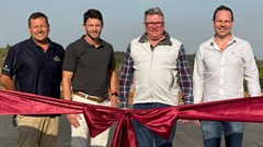 Source: Supplied. Headmaster of Seaton House, Tony Shuttleworth (second from left), together with the Collins developments team, Trenley Tilbrook, Geoff Perkins and Brad Winstanley.