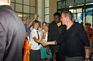 Lance Armstrong greeting a young fan at Tigerbrands Head Office - Bryanston