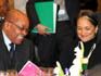 Jacob Zuma, Deputy President of the ANC and editor-in-chief of the Mail & Guardian, Ferial Haffajee, at the luncheon hosted by George Brock President of the World Editors forum. Picture courtesy of Zoopy.com team.