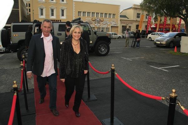 David Tullis And Nici Stathacopolos [Loeries board member], on the red carpet