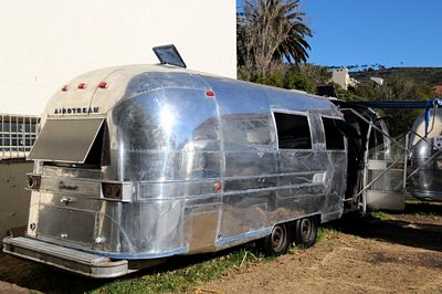 The Grolsch Airstream on site at the Old Mac Daddy open day