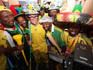 Super fans at the Bafana Bafana parade in Sandton.