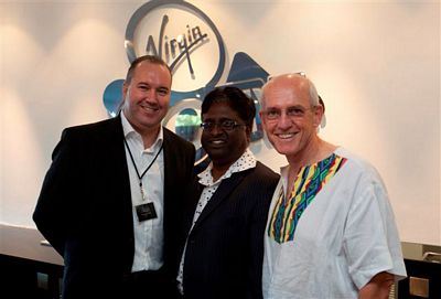 Virgin Active managing director Ross Faragher Thomas with Deputy Mayor of the eThekweni Municipality Logie Naidoo and City Manager Dr Mike Sutcliffe