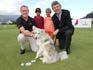 Morne du Plessis(SA Rugby legend), Frank Cadiz(CEO of Cadiz Asset Management), Nwabisa Gcwabe, Sky-Li Harmse(Westlake Community Centre) and Storm, a rescued dog from TEARS. Pic: Jacqui Morris
