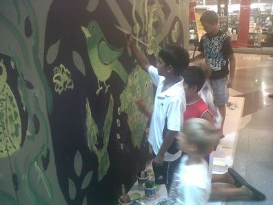 Learners from Rondebosch Boys Prep School creating their masterpiece
