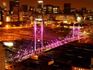 Nelson Mandela Bridge illuminated in pink for Breast Cancer Awareness month