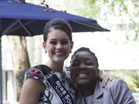 Rolene Strauss, Miss SA 2014 and Keletso Kowa, The Maslow Hotel’s PR Manager