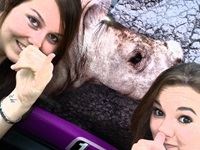 Alicia Rito and Britney posted a selfie to support the world's first Rhino Orphanage