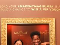 Guests enjoying the Cape Town Magnum Pleasure Store selfie booth