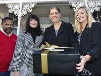 Chauffeur driver, Mia Joubert with her mother Barbara Joubert (Food Editor of Sarie Magazine) and Toni Huddy from LINDT