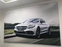 Frames and fabric prints- Mercedes dealership rebranding by Clarion