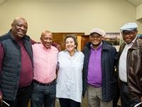 From left to right Len Maseko, Mutle Moyase, Wendy Appelbaum, Saki Macozoma & Bulelani Ngcuka