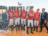 Team Vodacom celebrates their victory in the main match of the Veuve Clicquot Masters Polo 2018