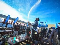 4. Champagne showers at the main stage on the final day. Alexander Wolf Photography