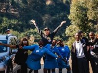 Charlize Theron visits NPO in Pietermaritzburg