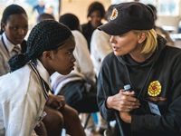 Charlize Theron visits NPO in Pietermaritzburg